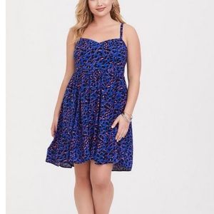 Torrid MINI CHALLIS HIGH-LOW SKATER DRESS